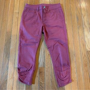 White House Black Market High Rise The Sculpt Skinny Crop Pants Sz 6S 6 Rust